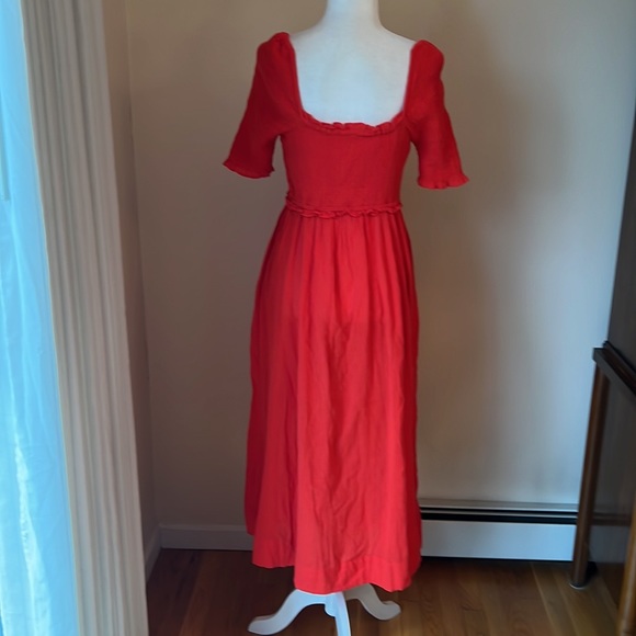 Free People Sunshine Season Midi Dress Red - Picture 11 of 16